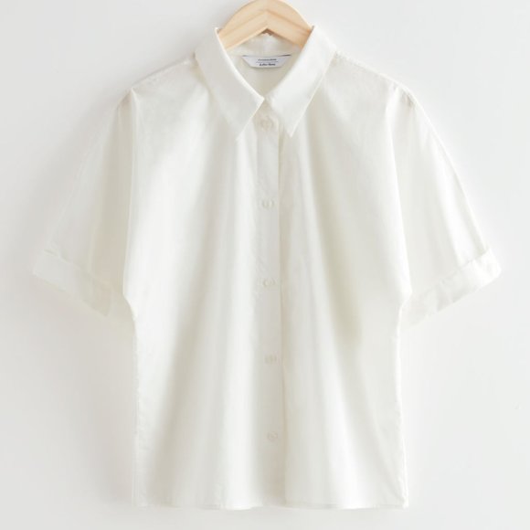 NEW! & Other Stories Relaxed Penguin Sleeve Blouse - Picture 4 of 6